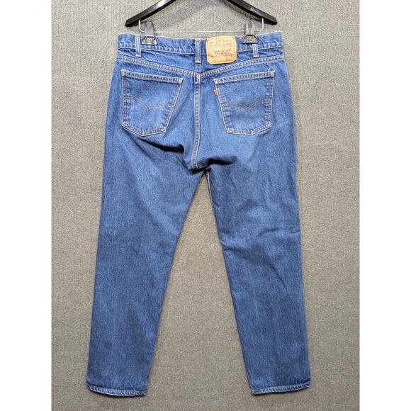 Vtg Levis 505 Jeans Mens 36x32 Orange Tab Regular Fit Straight Leg Denim 90s - Picture 7 of 12